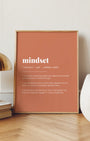 Definition Poster of Mindset on Terracotta background