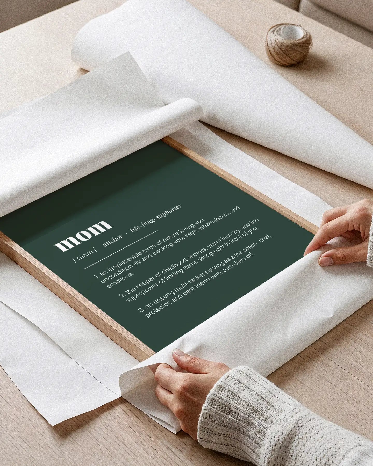 Definition Poster of Mom on Emerald background