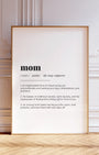 Definition Poster of Mom on Gallery White background