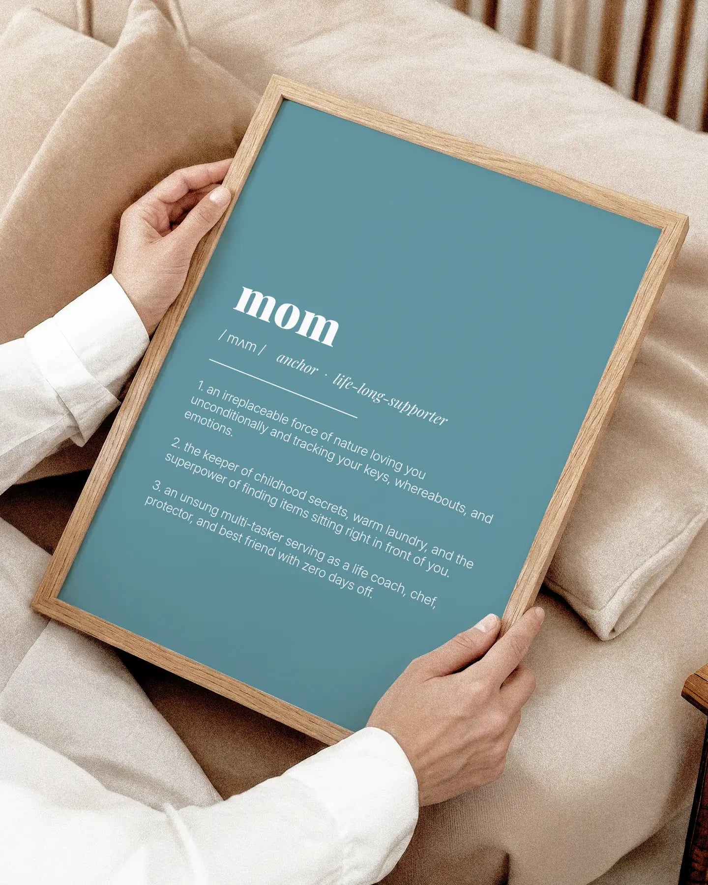 Definition Poster of Mom on Sea Glass background