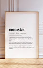 Definition Poster of Momster on Gallery White background