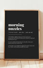 Definition Poster of Morning<br />Nuzzles on Midnight Ink background