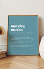 Definition Poster of Morning<br />Nuzzles on Sea Glass background