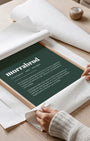 Definition Poster of Morrabrød on Emerald background