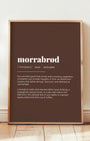 Definition Poster of Morrabrød on Espresso background