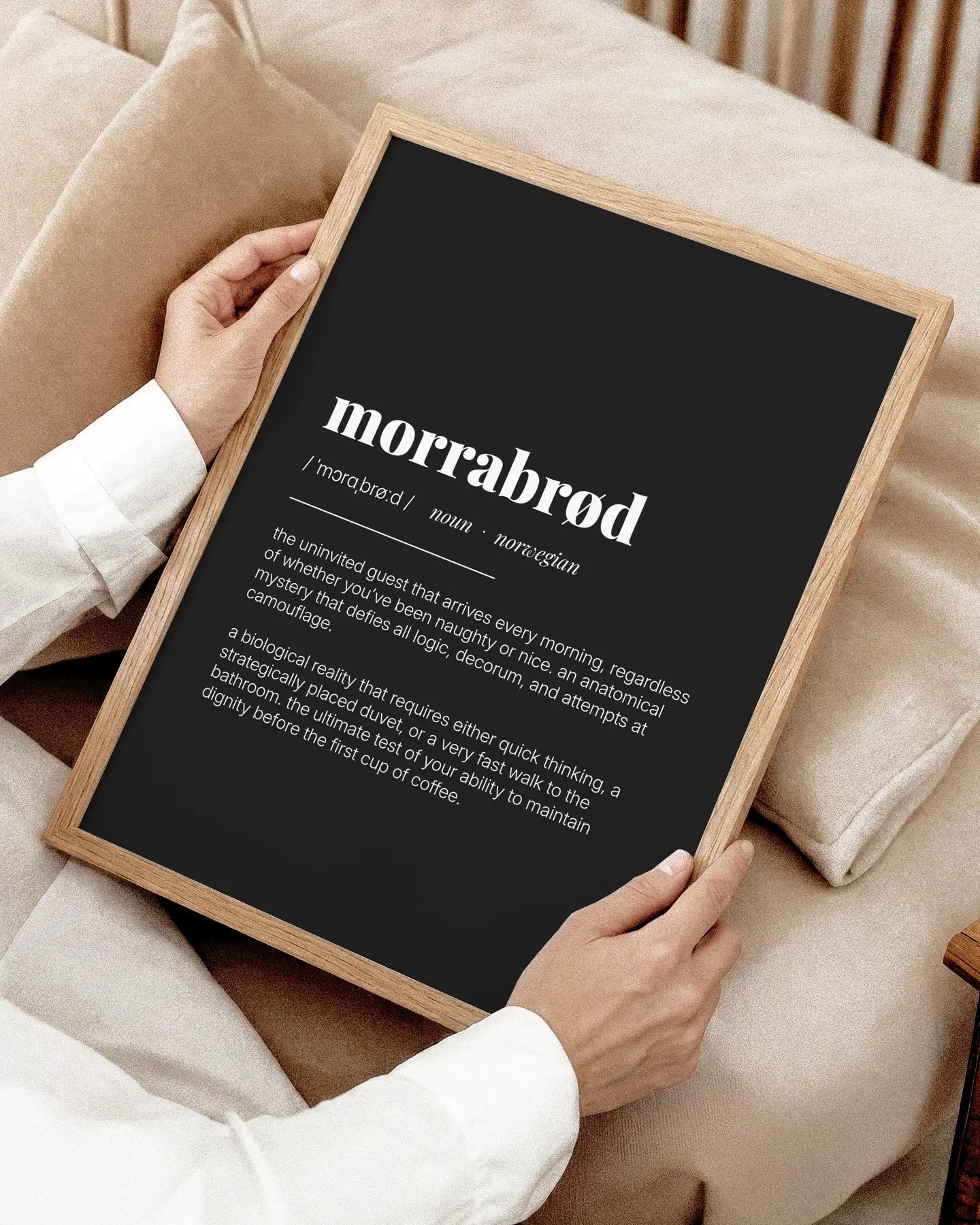 Definition Poster of Morrabrød on Midnight Ink background