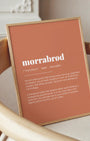 Definition Poster of Morrabrød on Terracotta background