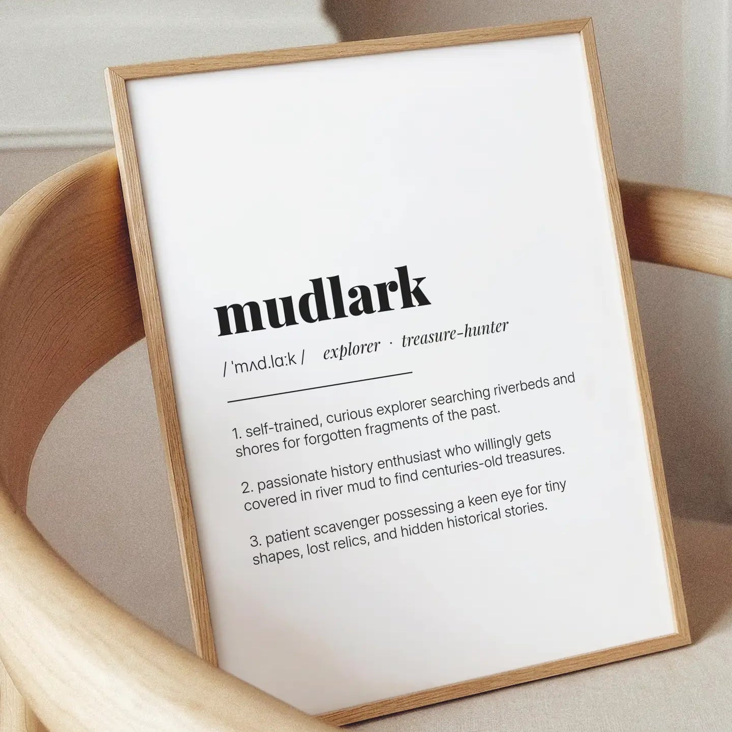 Definition Poster of Mudlark on Gallery White background