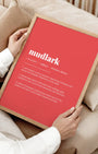 Definition Poster of Mudlark on Strawberry background