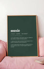Definition Poster of Music on Emerald background