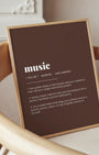 Definition Poster of Music on Espresso background