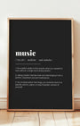 Definition Poster of Music on Midnight Ink background