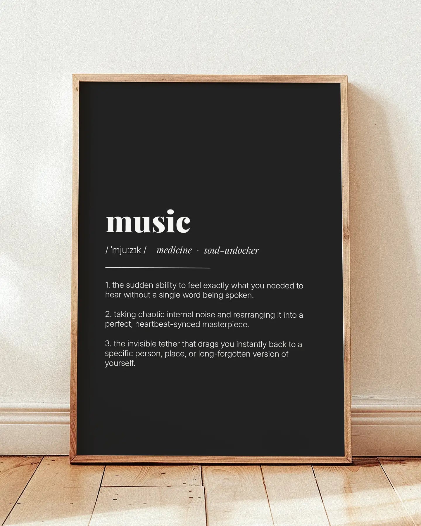 Definition Poster of Music on Midnight Ink background