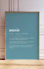 Definition Poster of Music on Sea Glass background