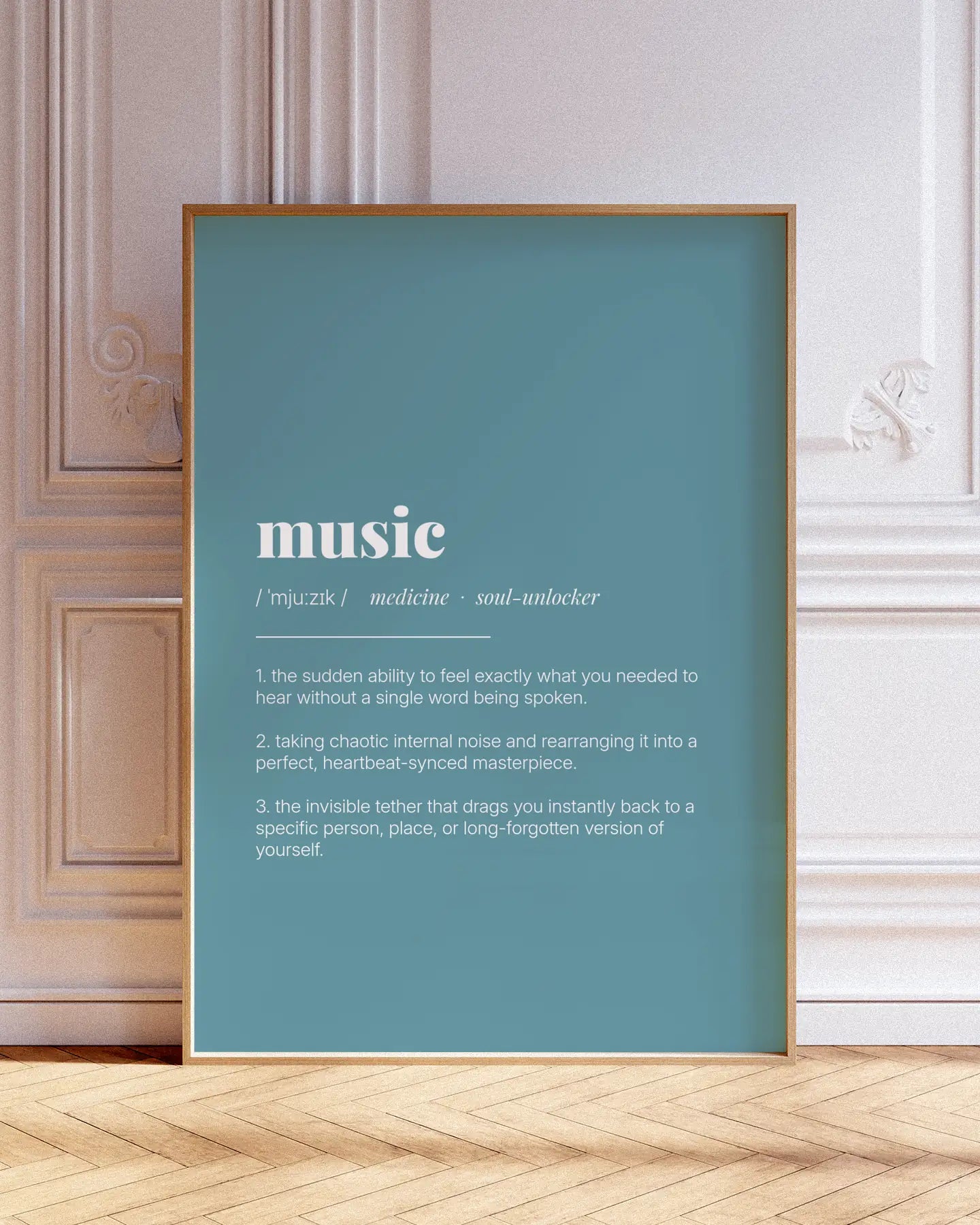 Definition Poster of Music on Sea Glass background