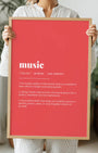 Definition Poster of Music on Strawberry background