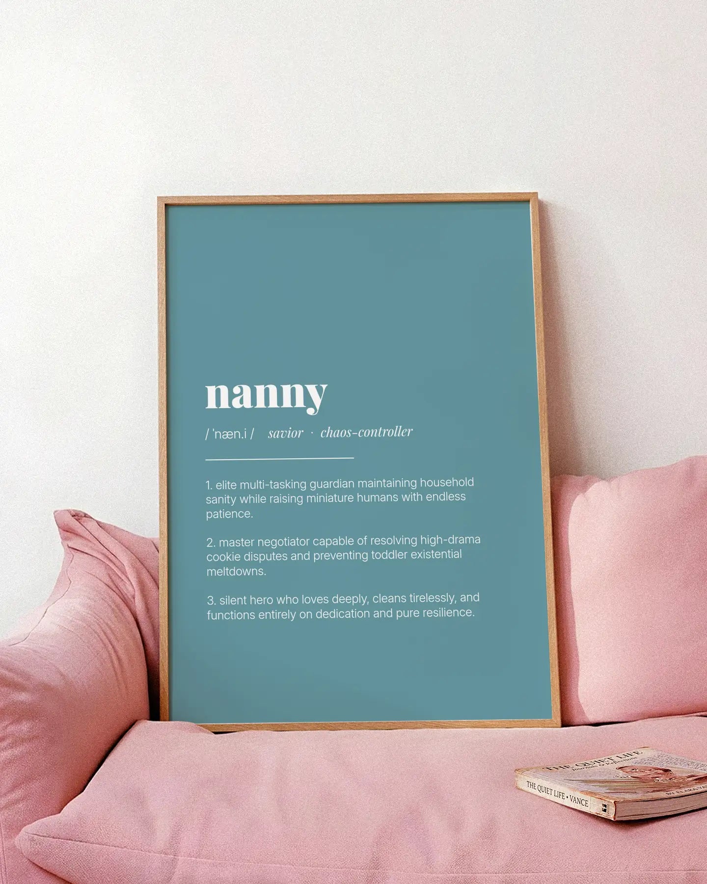 Definition Poster of Nanny on Sea Glass background