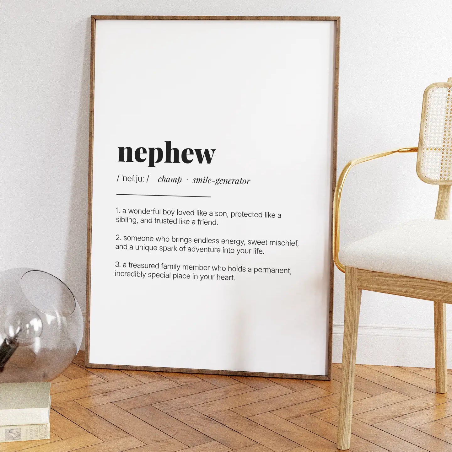 Definition Poster of Nephew on Gallery White background