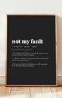 Definition Poster of Not my fault on Midnight Ink background