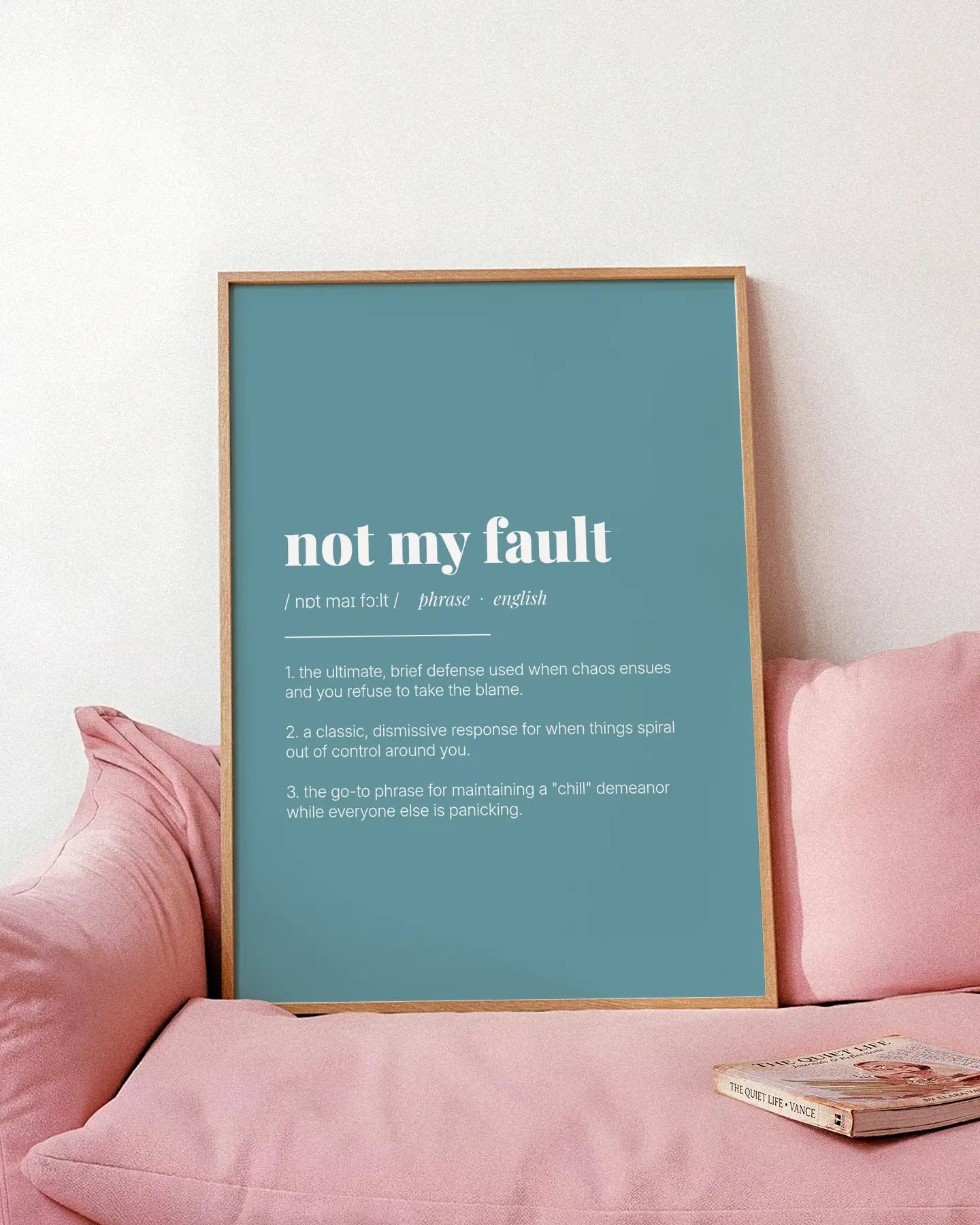 Definition Poster of Not my fault on Sea Glass background