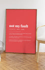 Definition Poster of Not my fault on Strawberry background
