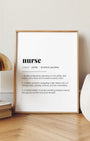 Definition Poster of Nurse on Gallery White background