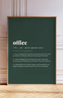 Definition Poster of Office on Emerald background