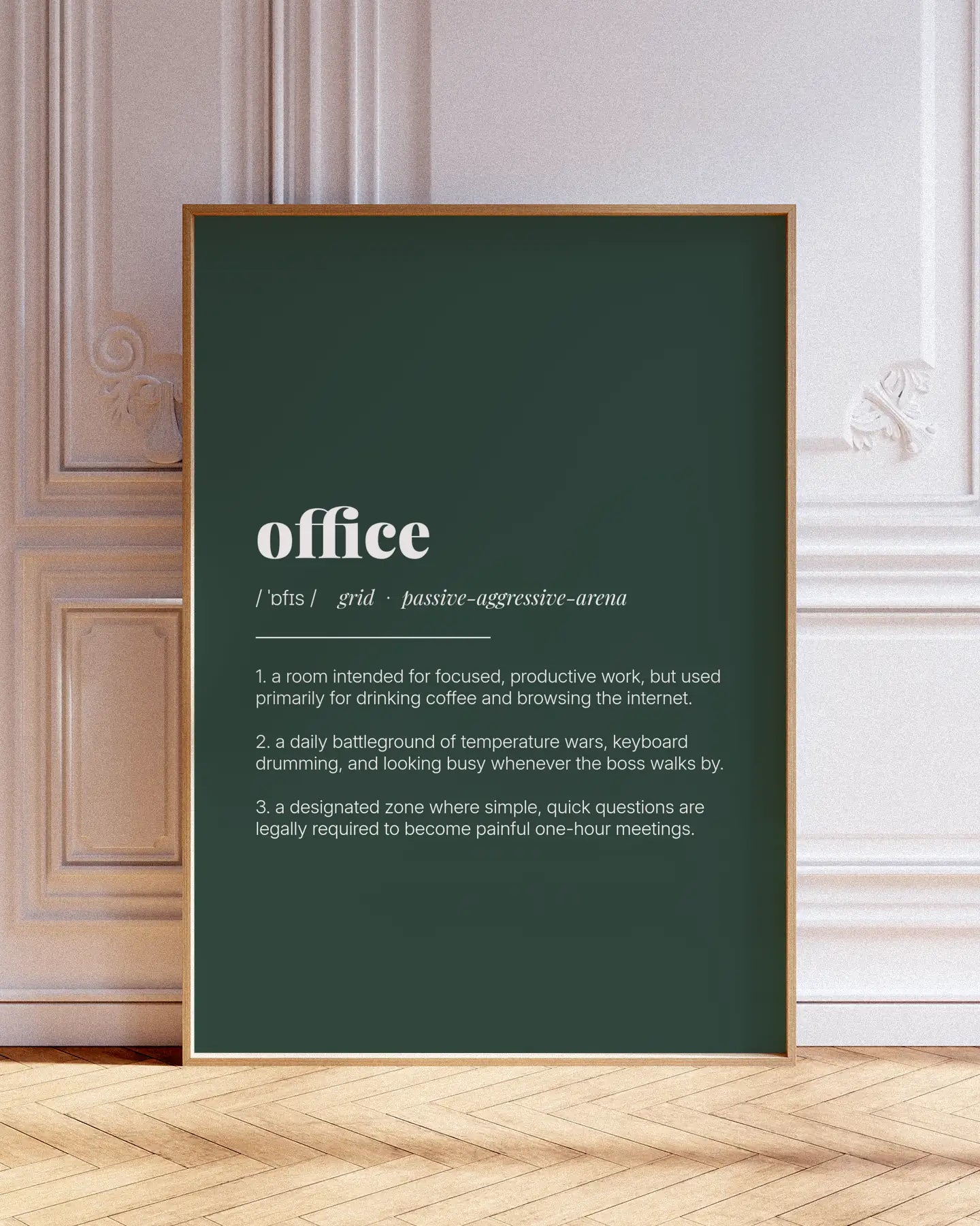 Definition Poster of Office on Emerald background
