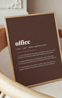 Definition Poster of Office on Espresso background
