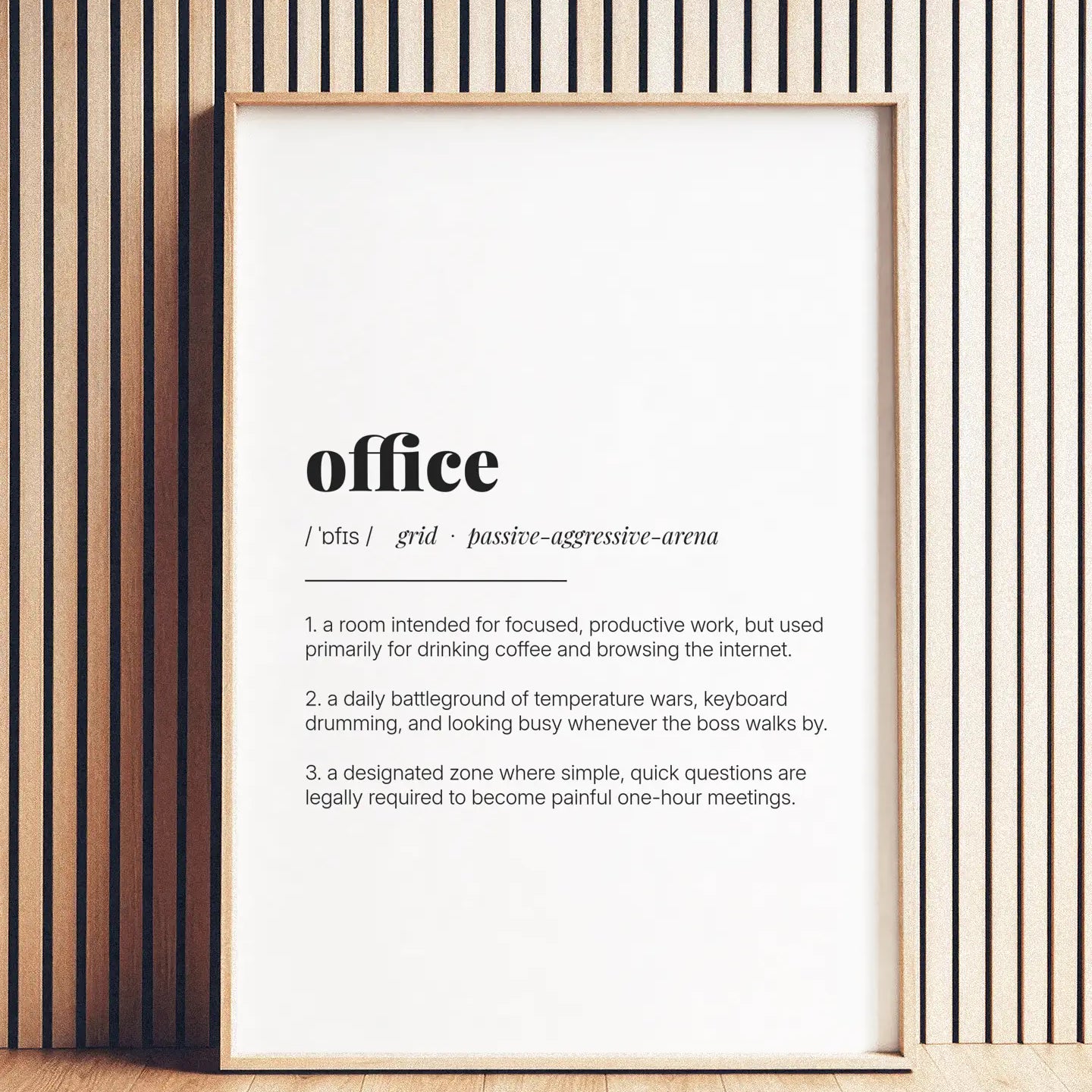 Definition Poster of Office on Gallery White background