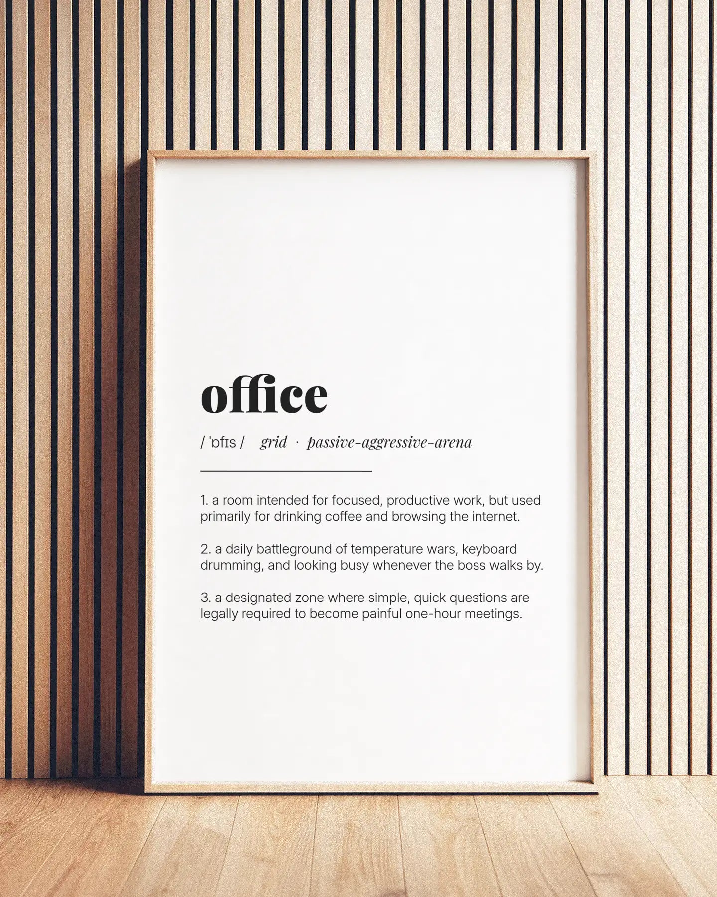Definition Poster of Office on Gallery White background