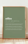 Definition Poster of Office on Sage Green background