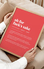 Definition Poster of Oh For<br />Fuck's Sake on Strawberry background