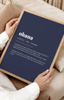 Definition Poster of Ohana on Deep Navy background