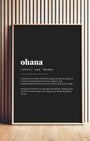 Definition Poster of Ohana on Midnight Ink background