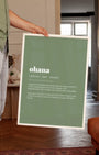 Definition Poster of Ohana on Sage Green background