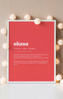 Definition Poster of Ohana on Strawberry background