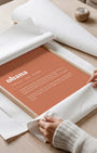 Definition Poster of Ohana on Terracotta background