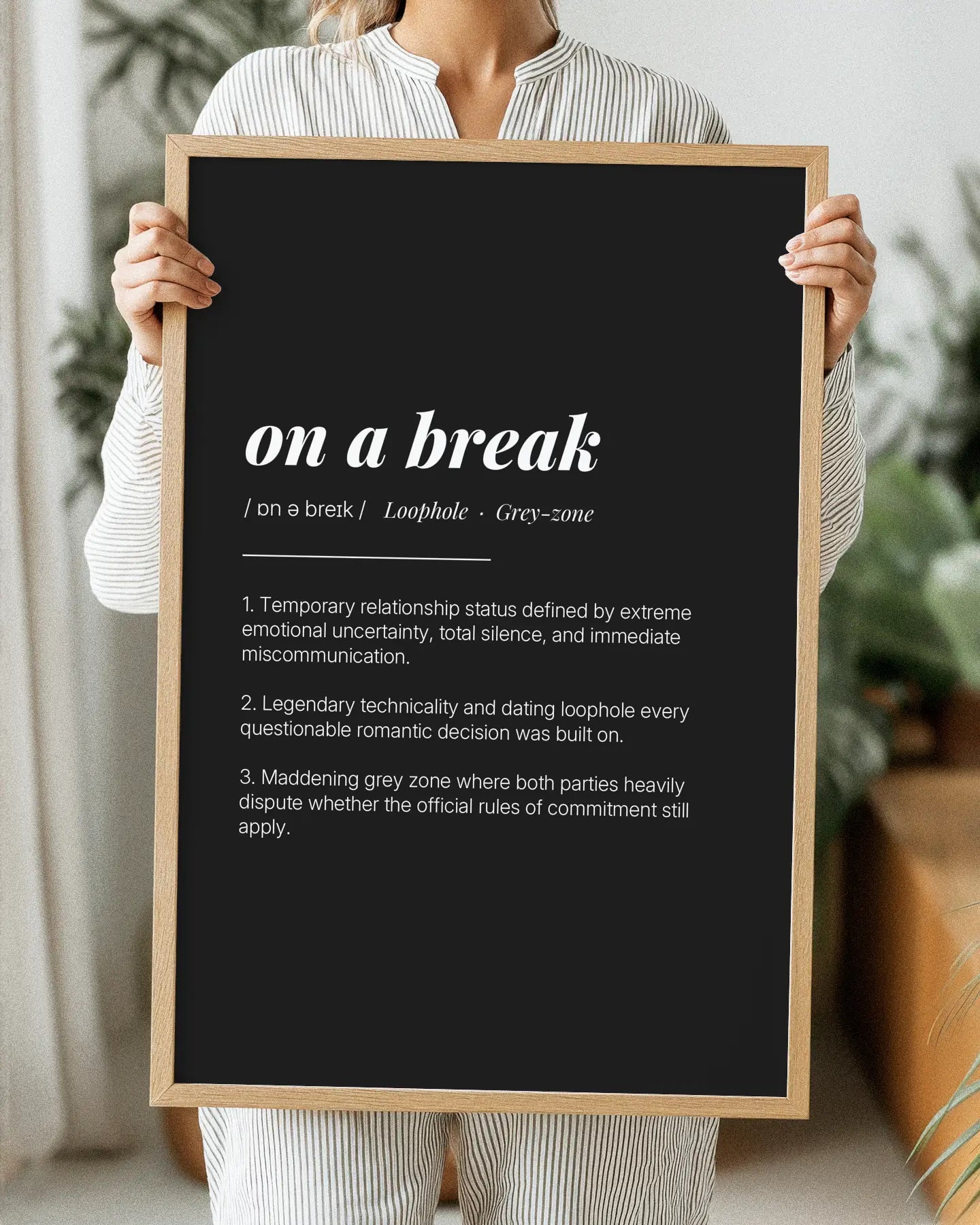 Definition Poster of On A Break on Midnight Ink background