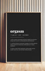Definition Poster of Orgasm on Midnight Ink background