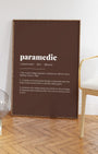 Definition Poster of Paramedic on Espresso background
