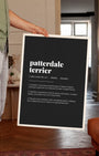 Definition Poster of Patterdale<br />Terrier on Midnight Ink background