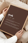 Definition Poster of Peak on Espresso background