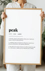 Definition Poster of Peak on Gallery White background