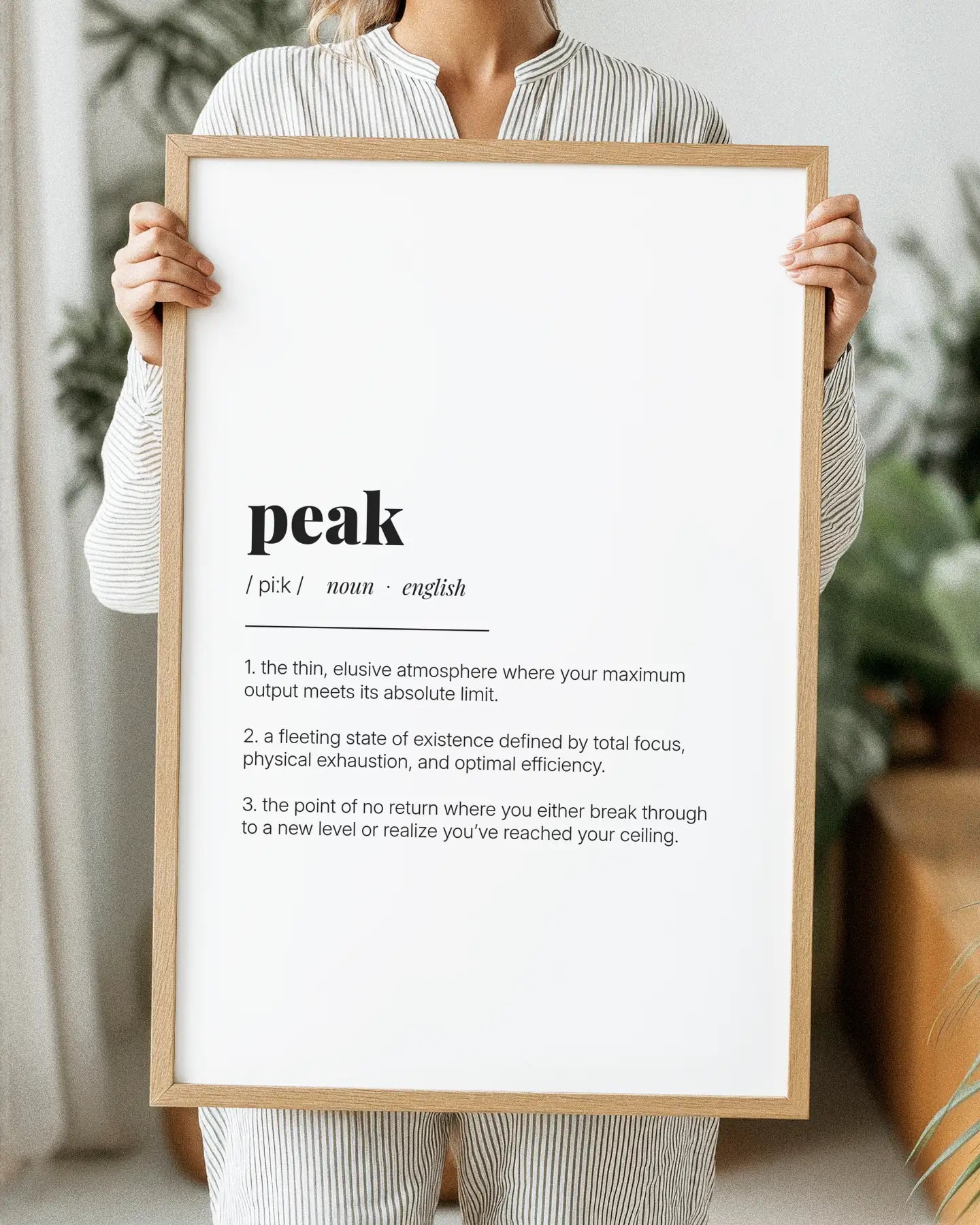 Definition Poster of Peak on Gallery White background