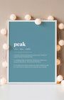 Definition Poster of Peak on Sea Glass background