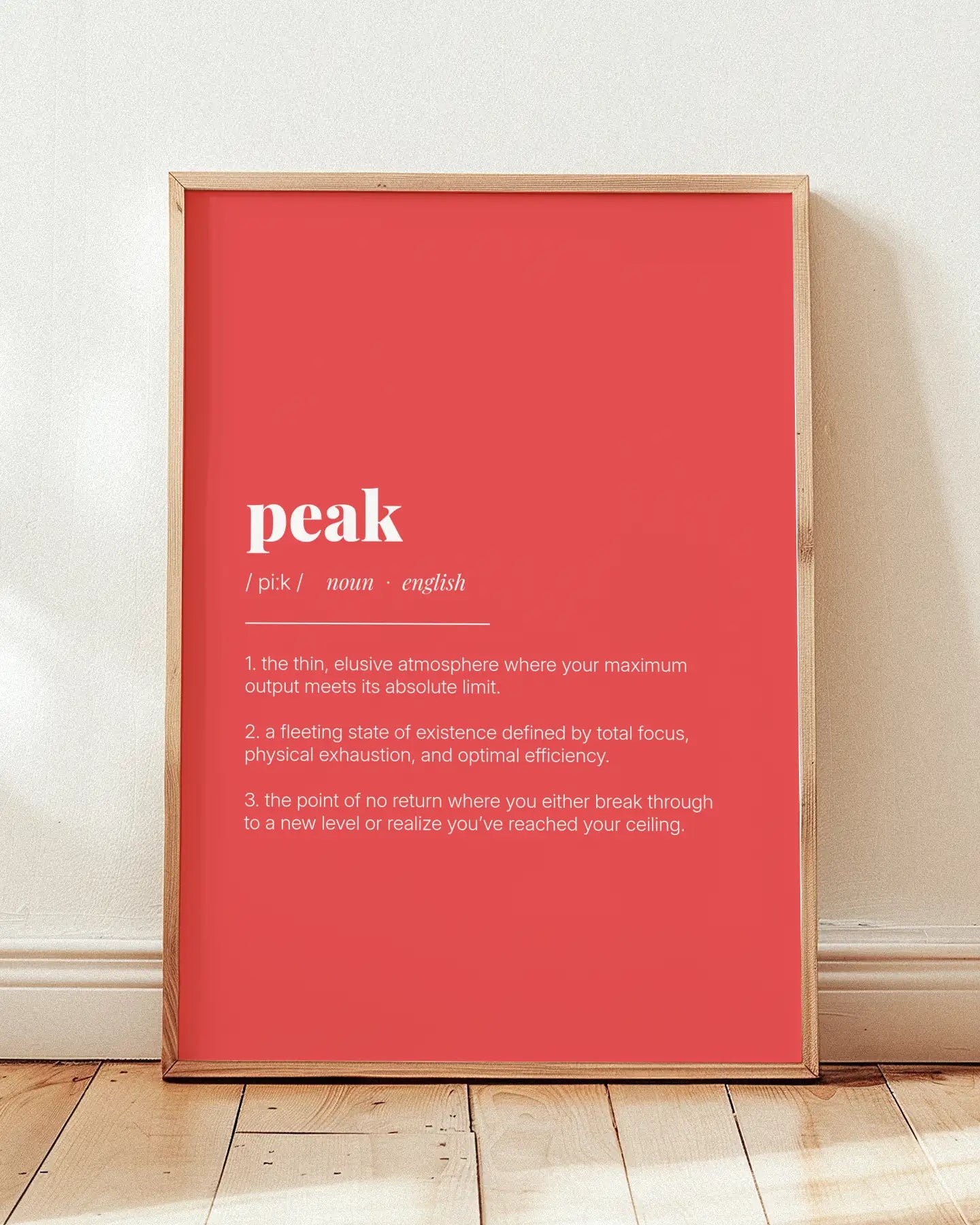 Definition Poster of Peak on Strawberry background