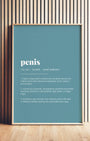 Definition Poster of Penis on Sea Glass background