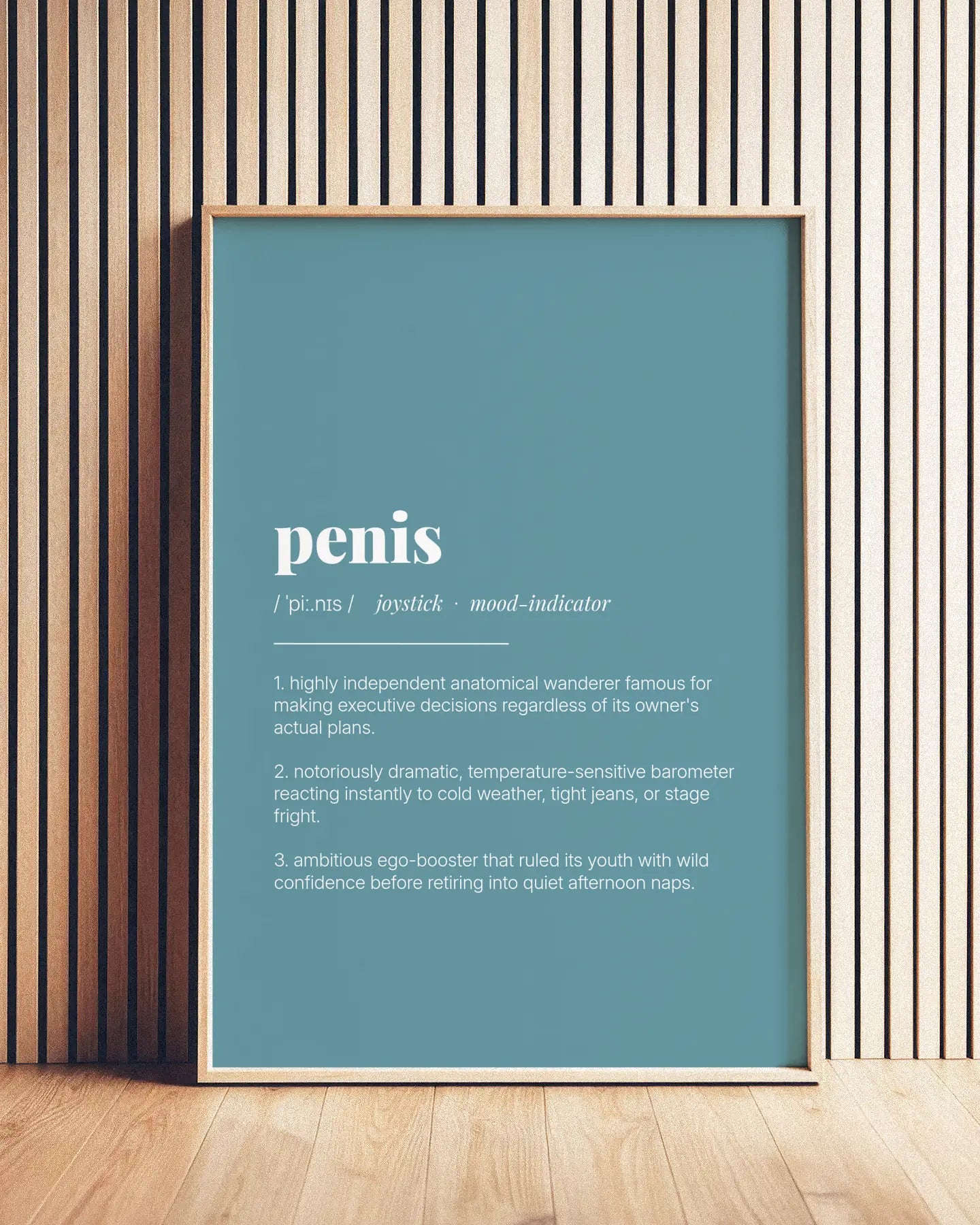 Definition Poster of Penis on Sea Glass background