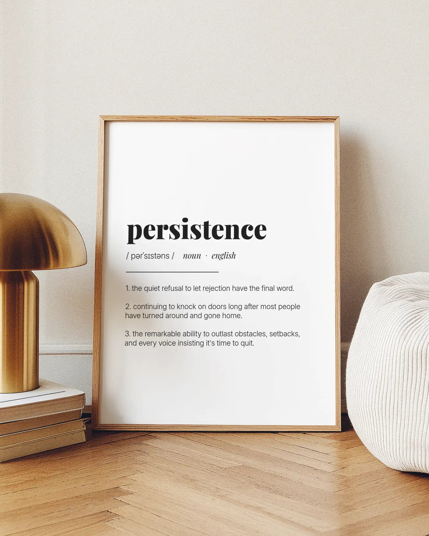 Definition Poster of Persistence on Gallery White background